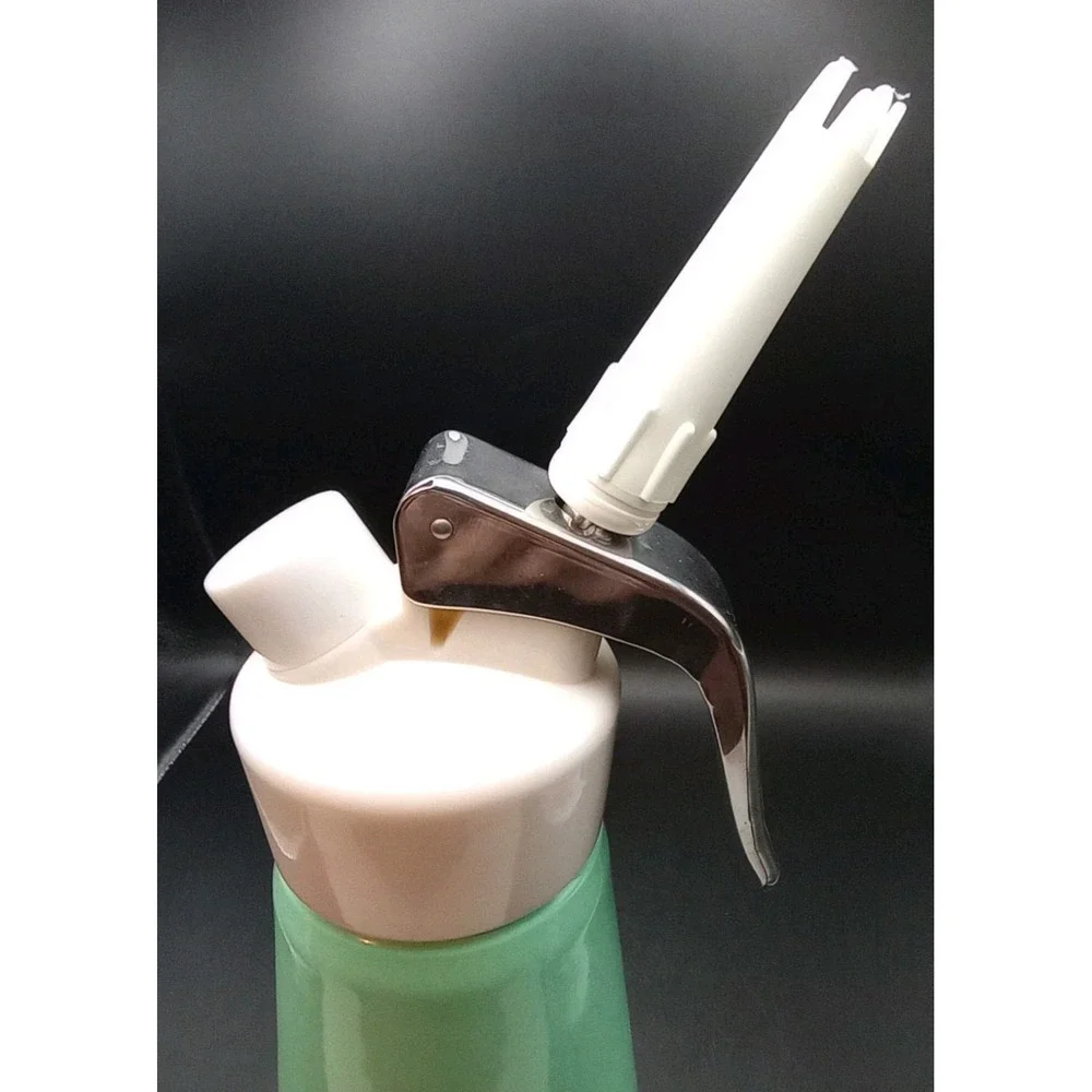 Vintage Isi Flip Glass Cream Whipper 500 ml Austria Aqua
